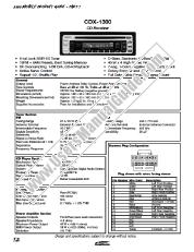 Ver CDX-1300 pdf Guía de productos / Especificaciones