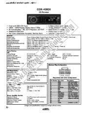 Ver CDX-4000X pdf Guía de productos / Especificaciones