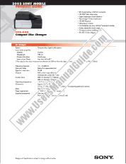 Ver CDX-656 pdf Guía de productos / Especificaciones