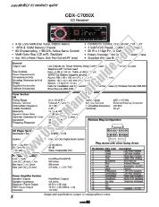 Ver CDX-C7050X pdf Guía de productos / Especificaciones