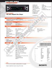Voir CDX-CA400 pdf Guide / Spécifications produit
