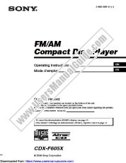 Vezi CDX-F605X pdf Instrucțiuni de operare