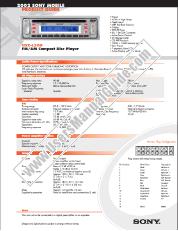 Ver CDX-L300 pdf Guía de productos / Especificaciones