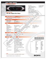 View CDX-L510X pdf Product Guide / Specifications