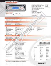 Ansicht CDX-M730 pdf Produktleitfaden / Spezifikationen