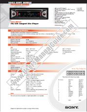 Ver CDX-MP30 pdf Guía de productos / Especificaciones