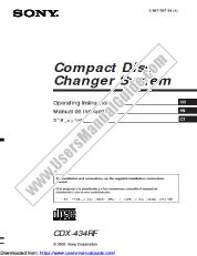 Voir CDX-434RF pdf Manuel d'instructions (espagnol)