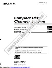 Ver CDX-444RF pdf Manual de instrucciones (Español)