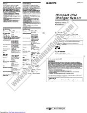 Ansicht CDX-444RF pdf Betriebsanleitung (primäres Handbuch)