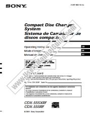 Voir CDX-555RF pdf Mode d'emploi (anglais/espagnol)