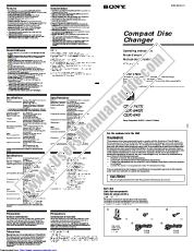 Ver CDX-747X pdf Instrucciones de funcionamiento (inglés, español, francés)