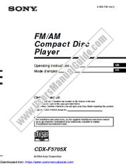 View CDX-F5705X pdf Operating Instructions  (primary manual)