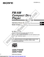 Voir CDX-F7005X pdf Mode d'emploi (manuel primaire)