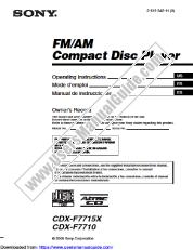 View CDX-F7710 pdf Operating Instructions