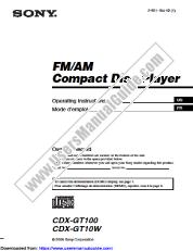 Ver CDX-GT100 pdf Instrucciones de operación