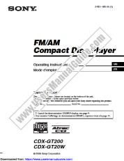 Ver CDX-GT200 pdf Instrucciones de operación
