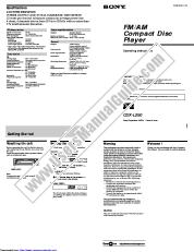Ver CDX-L250 pdf Manual de usuario principal