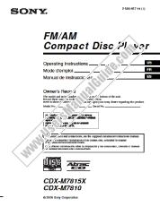 Vezi CDX-M7810 pdf Instrucțiuni de operare