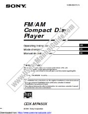 Ansicht CDX-MP450X pdf Primäres Benutzerhandbuch (Englisch, Spanisch, Französisch)