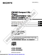 View CDX-R3000 pdf Manual de instrucciones