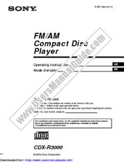 View CDX-R3000 pdf Primary User Manual