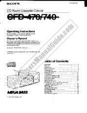 Ver CFD-470 pdf Manual de usuario principal