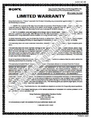 View WM-FX195 pdf Warranty Card