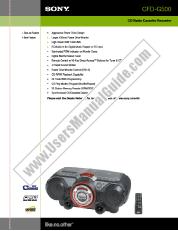 View CFD-G500 pdf Marketing Specifications
