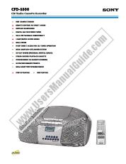 Voir CFD-S500 pdf Spécifications du produit