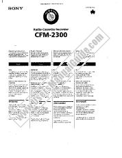 View CFM-2300 pdf Brochure: 2002 WEGA Television