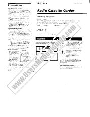 Voir CFS-B15 pdf Mode d'emploi (manuel primaire)