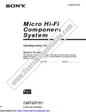 Vezi HCD-EP707 pdf Instrucțiuni de operare