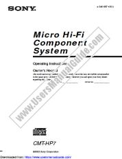 Vezi HCD-HP7 pdf Instrucțiuni de operare