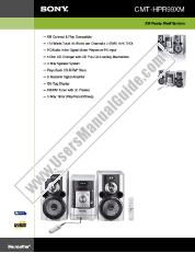 Ver CMT-HPR99XM pdf Especificaciones del producto