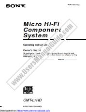 Ver CMT-L7HD pdf Manual de usuario principal