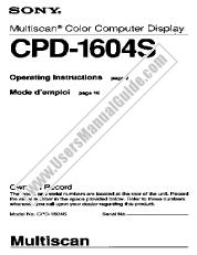 Voir CPD-1604S pdf Mode d'emploi (manuel primaire)