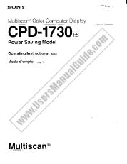 Ver CPD-1730 pdf Instrucciones de funcionamiento (manual principal)