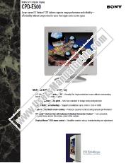 Voir CPD-E500 pdf Spécifications de marketing