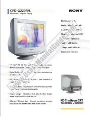 Vezi CPD-G220R/L pdf Specificațiile de marketing