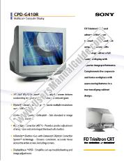 Vezi CPD-G410R pdf Specificațiile de marketing