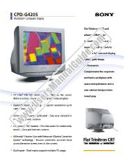 Vezi CPD-G420S pdf Specificațiile de marketing