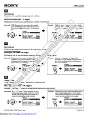 Voir CPD-G520P pdf  inch Mode d'emploi inch  correction (page 18)