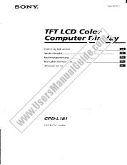 Ver CPD-L181 pdf Instrucciones de funcionamiento (manual principal)