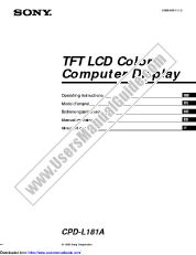 Ver CPD-L181A pdf Instrucciones de funcionamiento (manual principal)