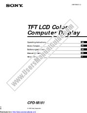 Vezi CPD-M151 pdf Instrucțiuni de operare (manual primar)