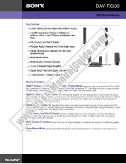 Voir DAV-FX500 pdf Spécifications de marketing