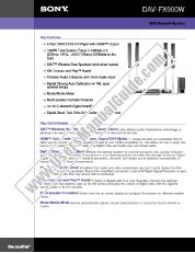 Voir DAV-FX900W pdf Spécifications de marketing