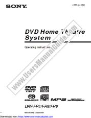View DAV-FR1 pdf DAVFR1 Instructions  (main Stereo System)