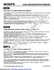 View DAV-FR1 pdf addendum:  Does your TV accept progressive signals?