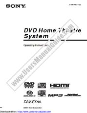 View DAV-FX80 pdf DAVFX80 Instructions  (complete HT system)